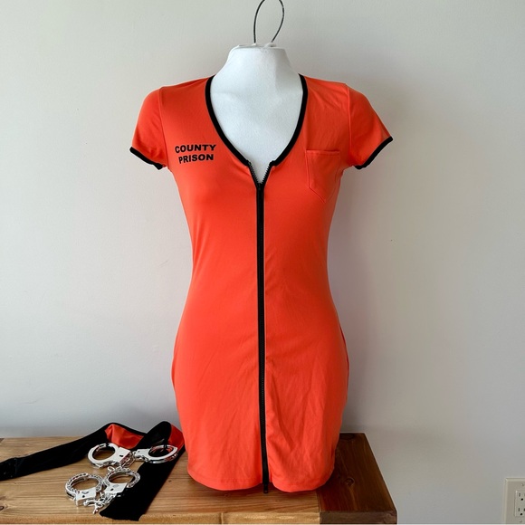 Spirit Orange Prison Costume Dress - Picture 3 of 8